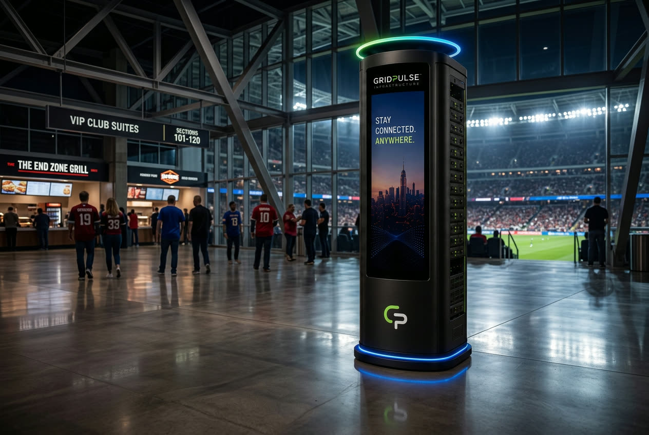 GridPulse infrastructure deployed in stadiums & arenas