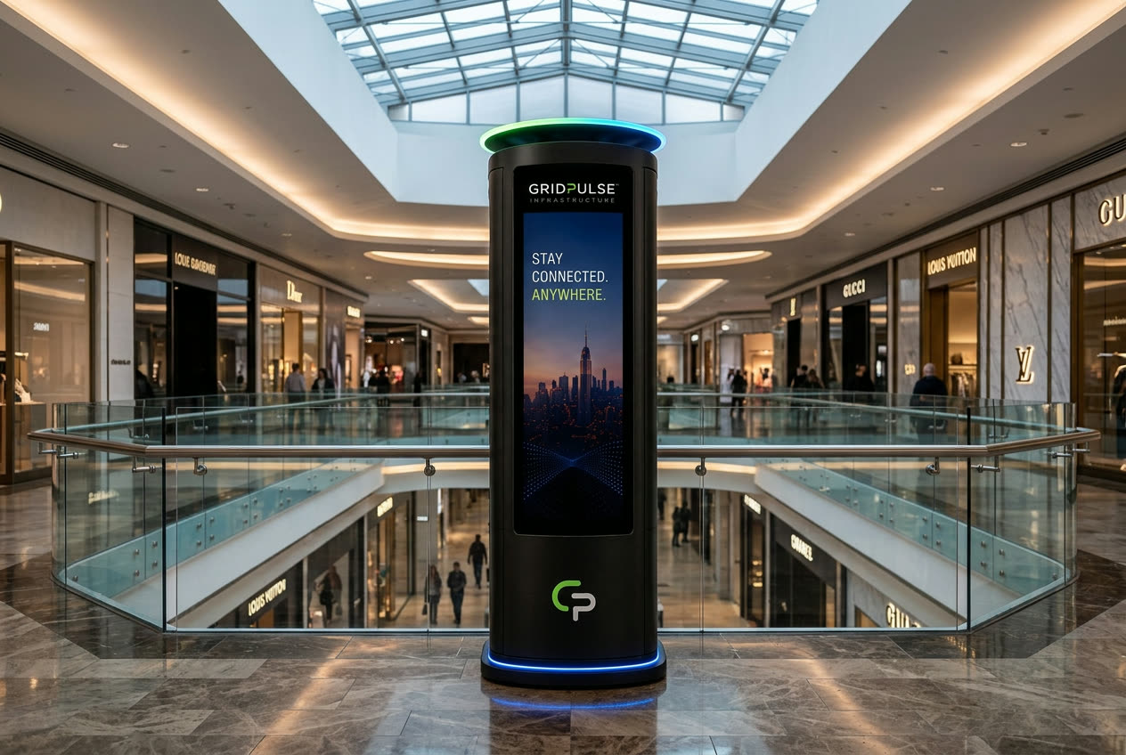GridPulse infrastructure deployed in shopping centers