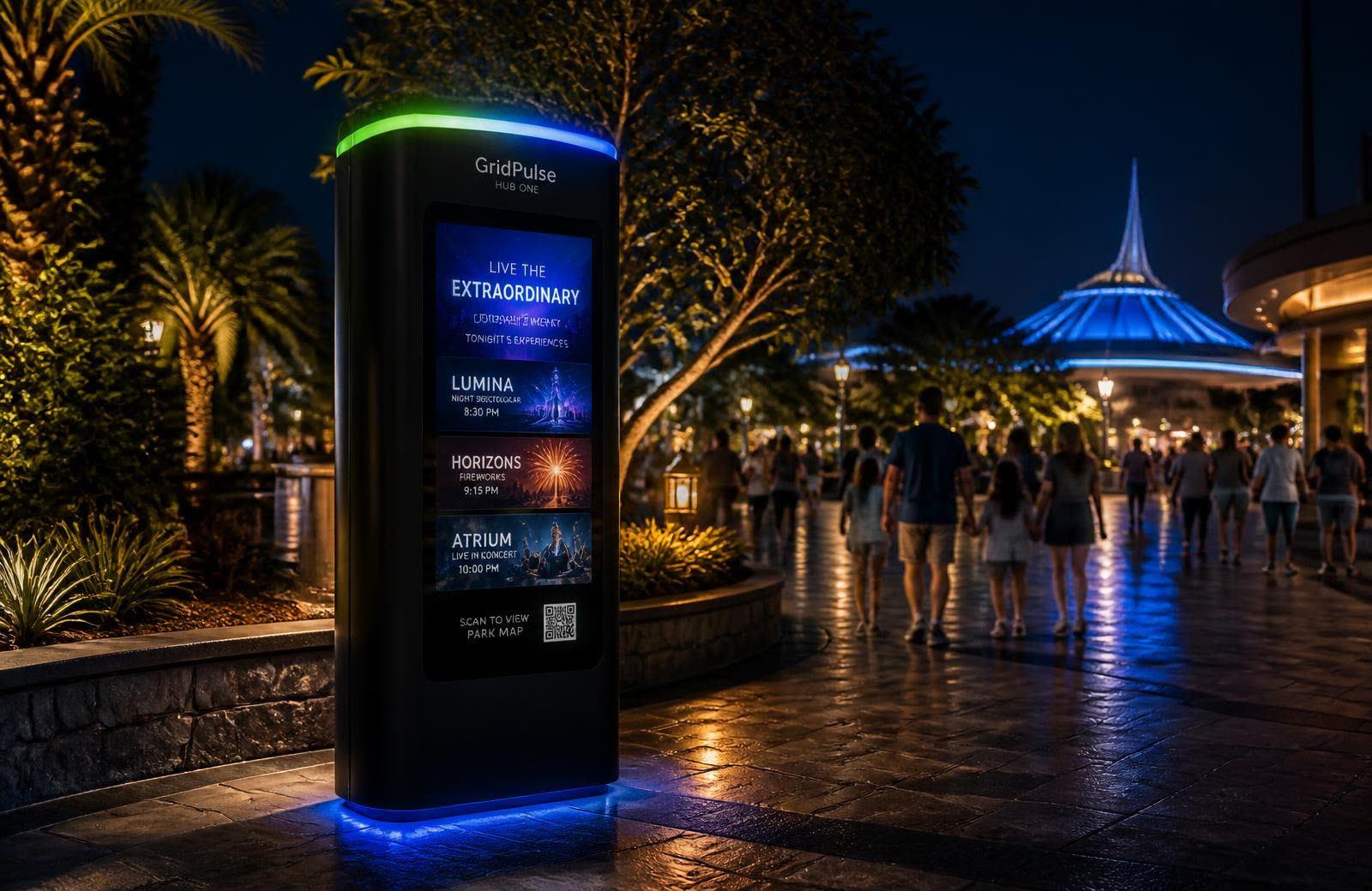 GridPulse infrastructure deployed in theme parks